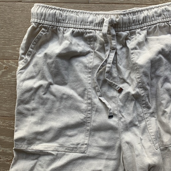 Zara linen blend ankle pants, beige, size M - Picture 2 of 4